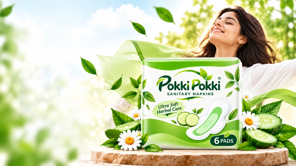 Pokki Pokki Sanitary Napkins - Ultra Soft Herbal Care