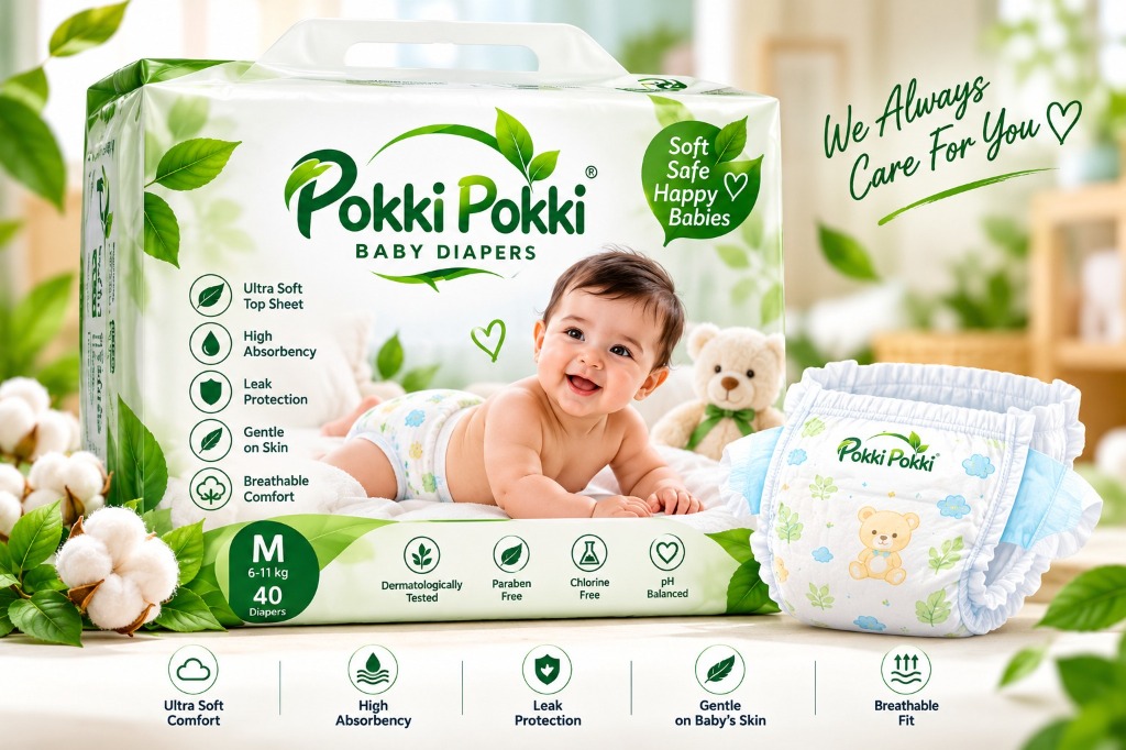 Pokki Pokki Baby Diapers Soft Safe Happy Babies